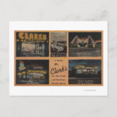 Seattle, WAAD voor Clark's restaurant Briefkaart (Voorkant)