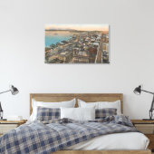 Seattle, WAAerial of Downtown Seattle & Bay Canvas Afdruk (Insitu (Slaapkamer))