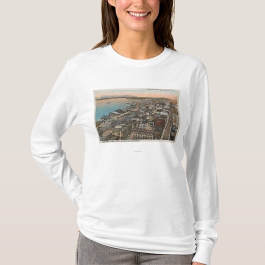 Seattle, WAAerial of Downtown Seattle & Bay T-shirt (Voorkant)