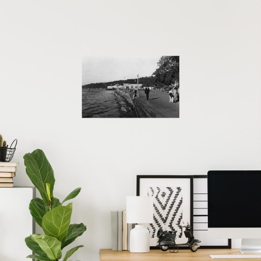 Seattle, WAAlki Beach Waterfront Uitzicht Poster (Thuiskantoor)