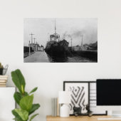 Seattle, WABallard Locks Ship Canal Photography 2 Poster (Thuiskantoor)