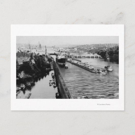 Seattle, WABallard Locks Ship Canal Photography Briefkaart (Voorkant)