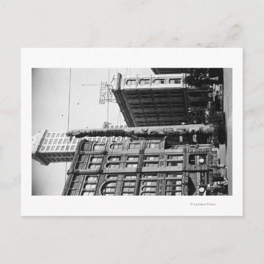 Seattle, WAIndian Totem Pole op Pioneer Square Briefkaart (Voorkant)