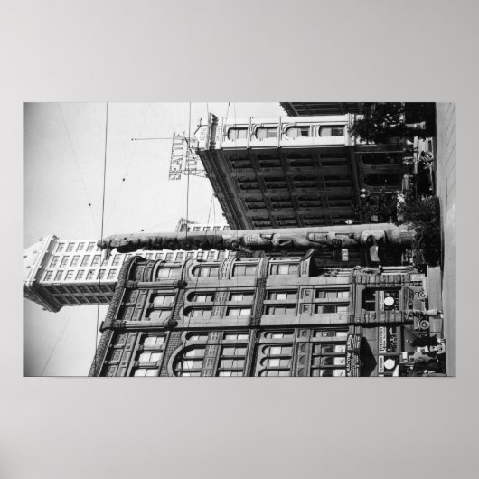 Seattle, WAIndian Totem Pole op Pioneer Square Poster (Voorkant)