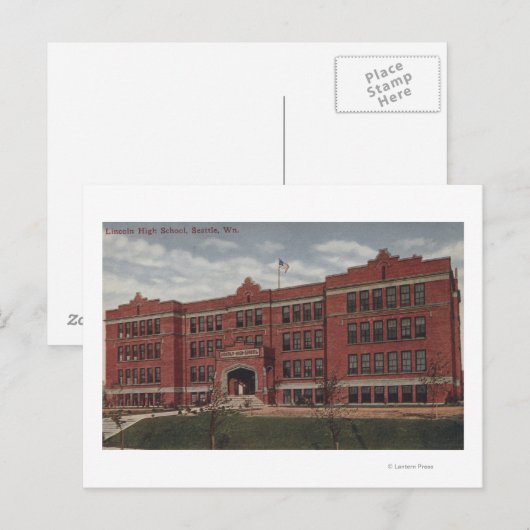 Seattle, WALincoln High School Briefkaart (Voorkant / Achterkant)
