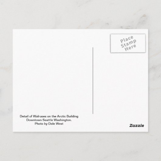 Seattle Walrus Briefkaart (Achterkant)