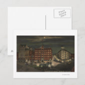 Seattle, WAPioneer Square at at Night Briefkaart (Voorkant / Achterkant)