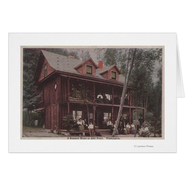 Seattle, WAS thuis in Alki Point Beach (Voorkant Horizontaal)