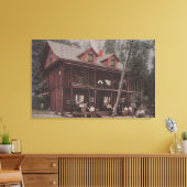 Seattle, WAS thuis in Alki Point Beach Canvas Afdruk (Insitu (Woonkamer))