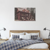 Seattle, WAS thuis in Alki Point Beach Canvas Afdruk (Insitu (Slaapkamer))