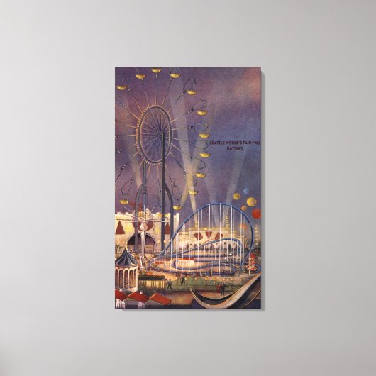 Seattle, Washington1962 World's Fair Poster Canvas Afdruk (Voorkant)