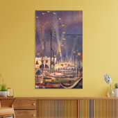 Seattle, Washington1962 World's Fair Poster Canvas Afdruk (Insitu (Woonkamer))