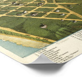 Seattle Washington 1891 Antiek Panorama Poster (Hoek)