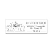 Seattle, Washington | Aangepast adres Zelfinktende Stempel (Design)