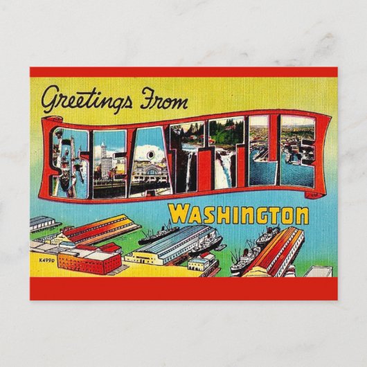 Seattle Washington Ansichtkaart Briefkaart (Voorkant)