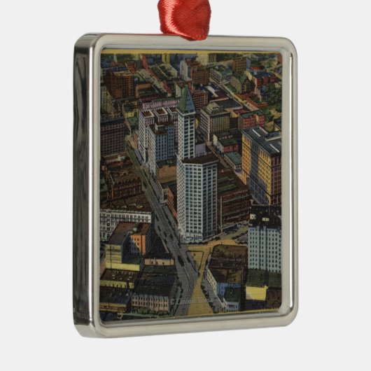 Seattle, Washington, antenne van Smith Metalen Ornament (Rechts)