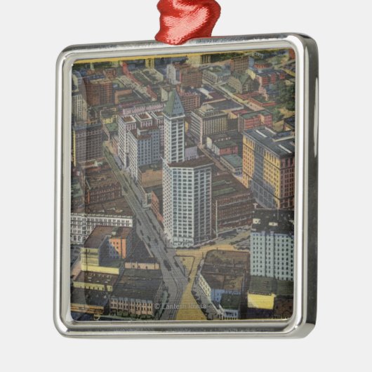 Seattle, Washington, antenne van Smith Metalen Ornament (Links)