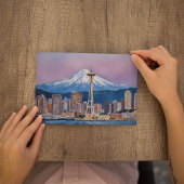 Seattle Washington Aquarel Ansichtkaart Kaart