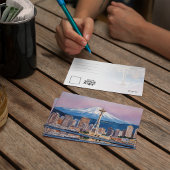 Seattle Washington Aquarel Ansichtkaart Kaart