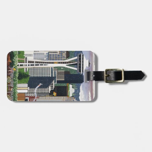 Seattle Washington Bagagelabel (Voorkant horizontaal)