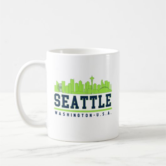 Seattle Washington Beautiful Skyline City Koffiemok (Links)
