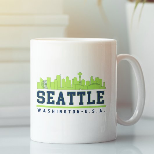 Seattle Washington Beautiful Skyline City Koffiemok