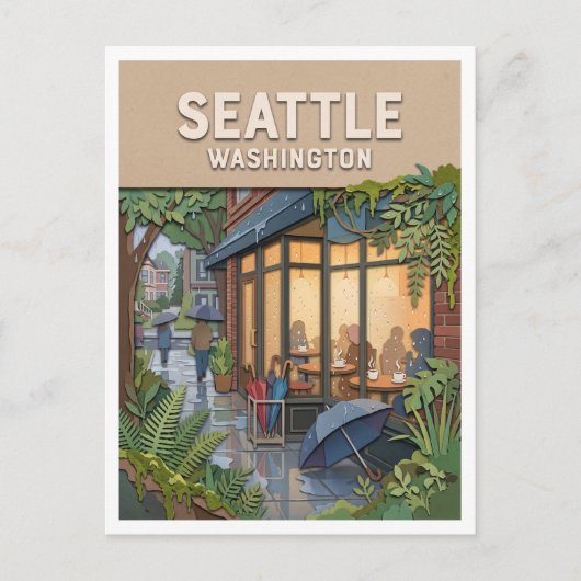 Seattle Washington Briefkaart (Voorkant)