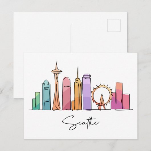 Seattle WASHINGTON Briefkaart (Voorkant / Achterkant)