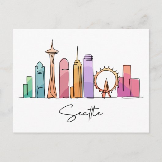 Seattle WASHINGTON Briefkaart (Voorkant)