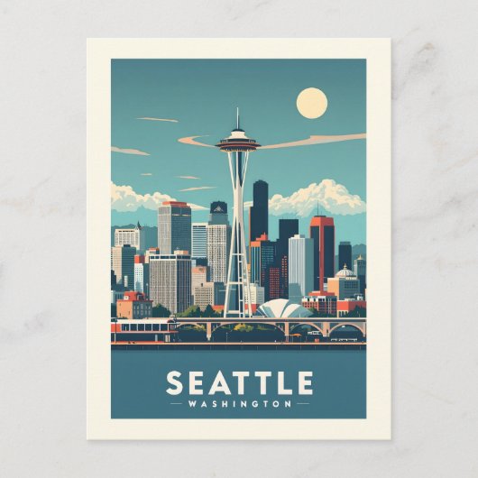 Seattle Washington Briefkaart (Voorkant)