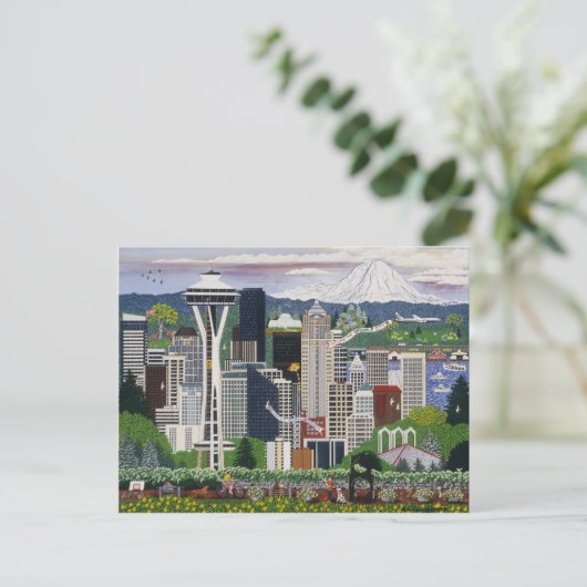 Seattle Washington Briefkaart (Staand voorkant)