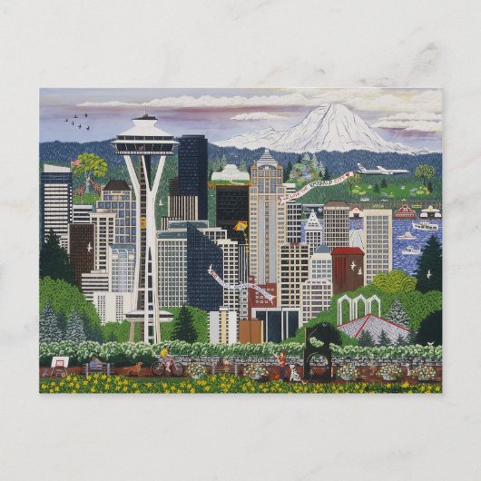 Seattle Washington Briefkaart (Voorkant)