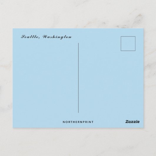 Seattle Washington Briefkaart (Achterkant)