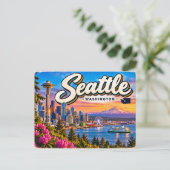 Seattle Washington Briefkaart (Staand voorkant)