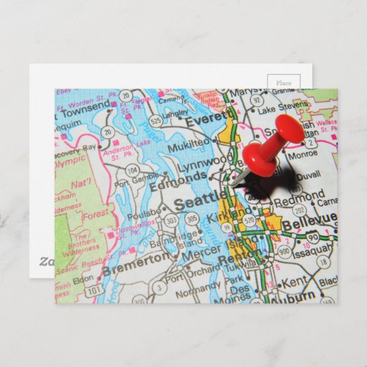 Seattle, Washington Briefkaart (Voorkant / Achterkant)