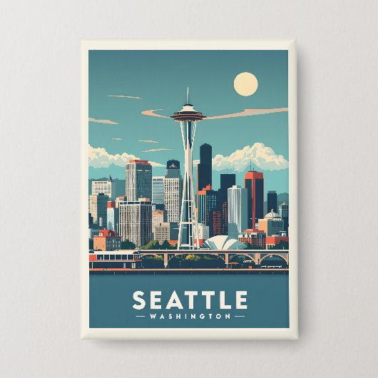 Seattle Washington Button (Voorkant)