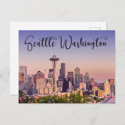 Seattle Washington City Briefkaart (Voorkant / Achterkant)