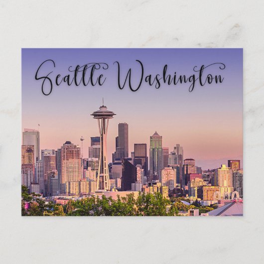 Seattle Washington City Briefkaart (Voorkant)