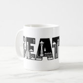 Seattle Washington City Skyline Silhouette Mok (Voorkant links)