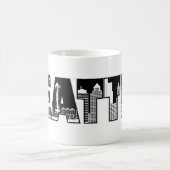 Seattle Washington City Skyline Silhouette Mok (Center)