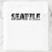 Seattle Washington City Skyline Silhouette Sticker (Tas)