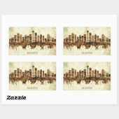 Seattle Washington Cityscape Rechthoekige Sticker (Vel)