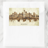 Seattle Washington Cityscape Rechthoekige Sticker (Tas)