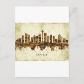Seattle Washington Cityscape Uitnodiging Briefkaart (Voorkant)