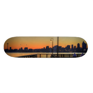 Seattle Washington Downtown Skyline Persoonlijk Skateboard