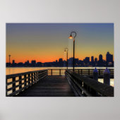 Seattle Washington Downtown Skyline Poster (Voorkant)