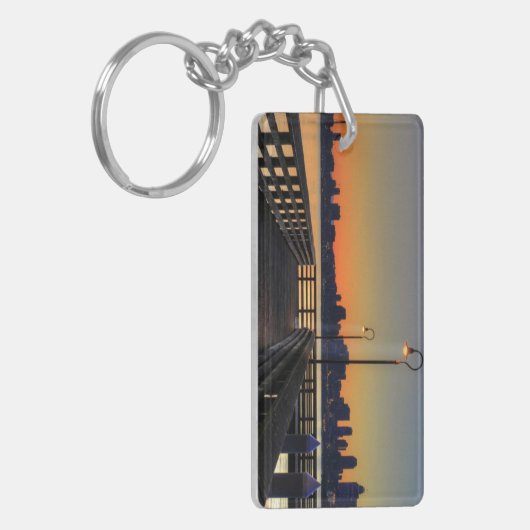 Seattle Washington Downtown Skyline Sleutelhanger (Voorkant Links)