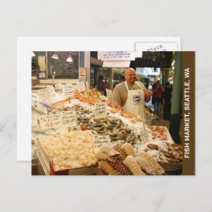 Seattle Washington Fish Market Briefkaart