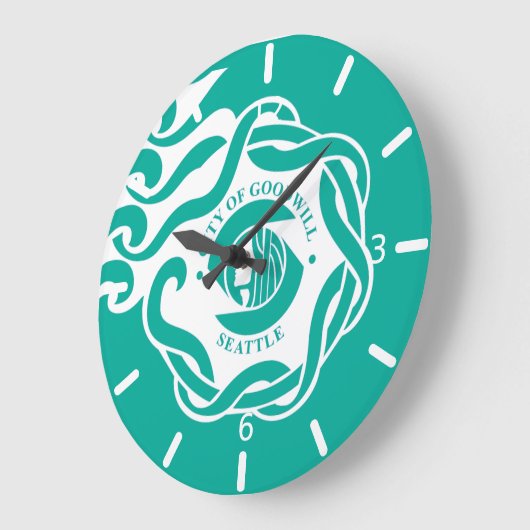 Seattle (Washington) flag Large Clock Grote Klok (Hoek)
