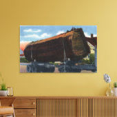 Seattle, Washington Giant Log en route naar Mill Canvas Afdruk (Insitu (Woonkamer))